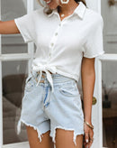 Blusa Cropped Tie-Front