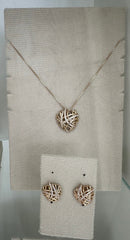 Conjunto Heart Colar e brinco