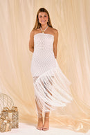 Vestido Aurora em Tricot com Franjas