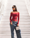 Blusa Ivory Marsala
